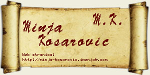 Minja Košarović vizit kartica